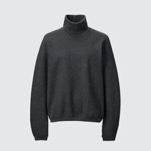 Grey Uniqlo U Brushed Jersey Turtleneck, Size Small